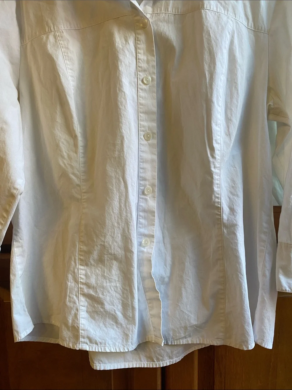 Vintage Girl’s White Women's Collared Button-Up Shirt Y2K-16